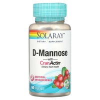Thumbnail for Solaray D-Mannose With CranActin 60 Veg Capsules - Nutrition Plus