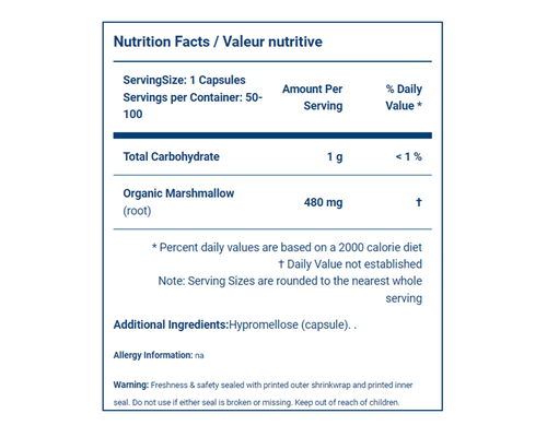 Solaray Marshmallow Root 100 Veg Capsules - Nutrition Plus