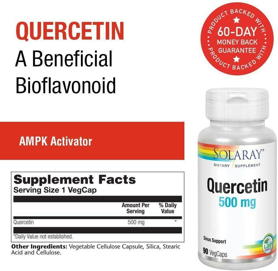 Solaray Quercetin 500mg 90 Veg Capsules - Nutrition Plus