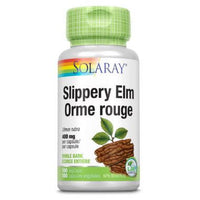 Thumbnail for Solaray Slippery Elm Bark 400mg 100 Veg Capsules - Nutrition Plus
