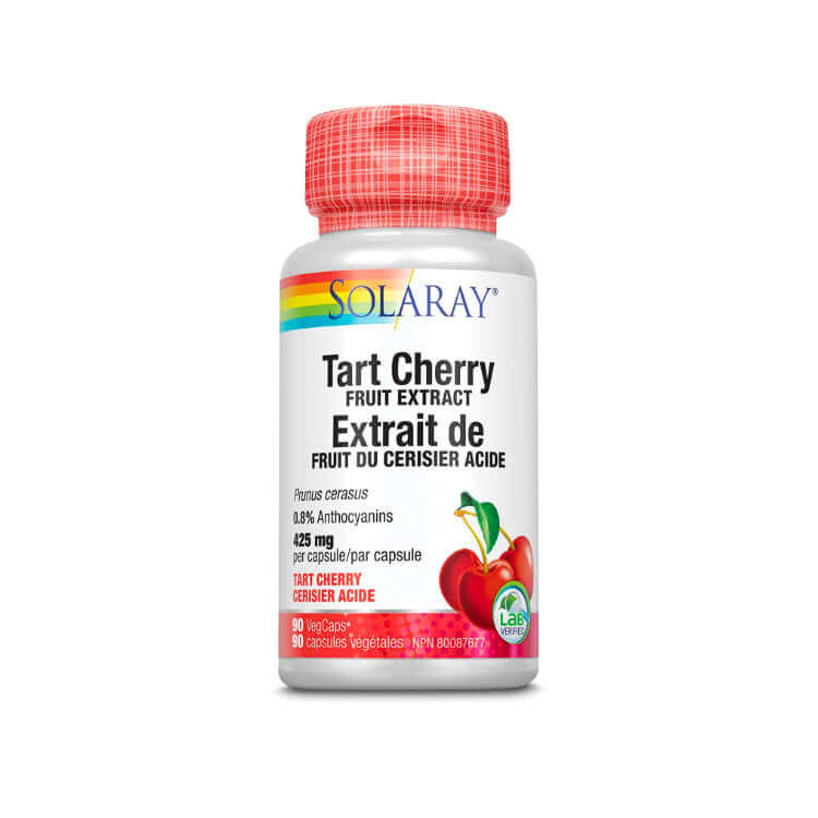 Solaray Tart Cherry Fruit Extract 425mg 90 Veg Capsules - Nutrition Plus