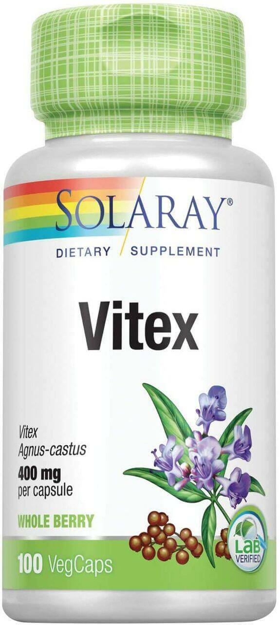 Solaray Vitex Berry 400 mg 100 Veg Capsules - Nutrition Plus