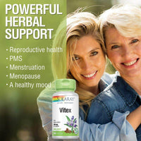 Thumbnail for Solaray Vitex Berry 400 mg 100 Veg Capsules - Nutrition Plus