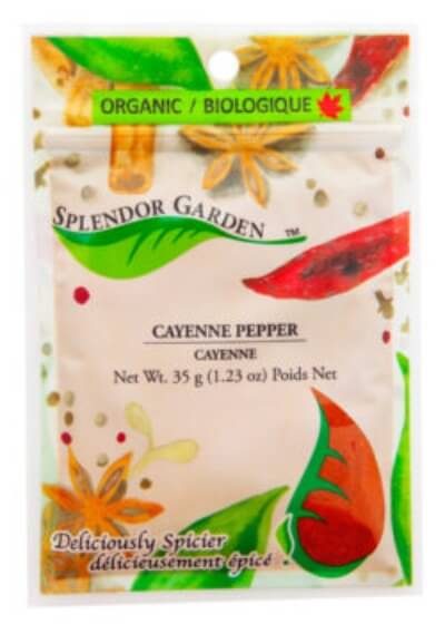 Splendor Garden Organic Cayenne Pepper 35 Grams - Nutrition Plus