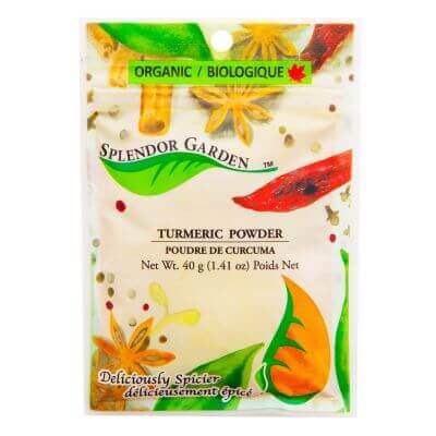 Splendor Garden Organic Turmeric Powder 40 Grams - Nutrition Plus