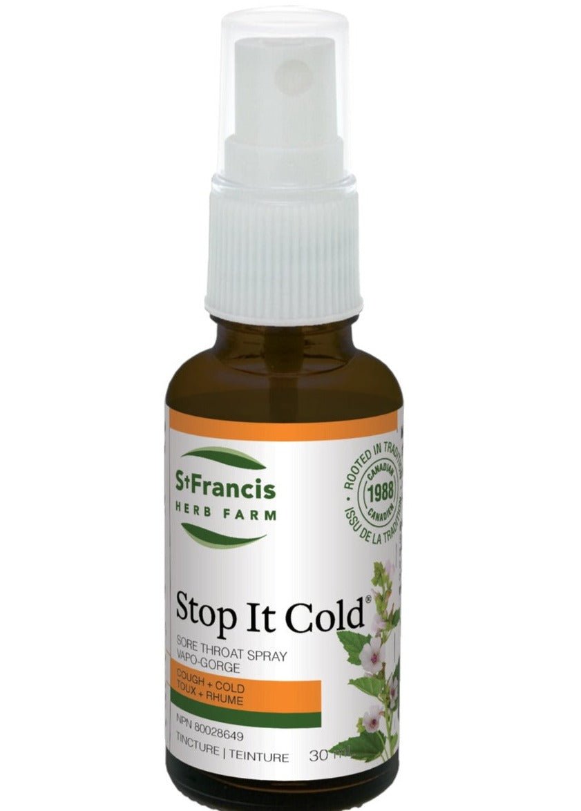 St. Francis Stop It Cold® Throat Spray 30mL - Nutrition Plus