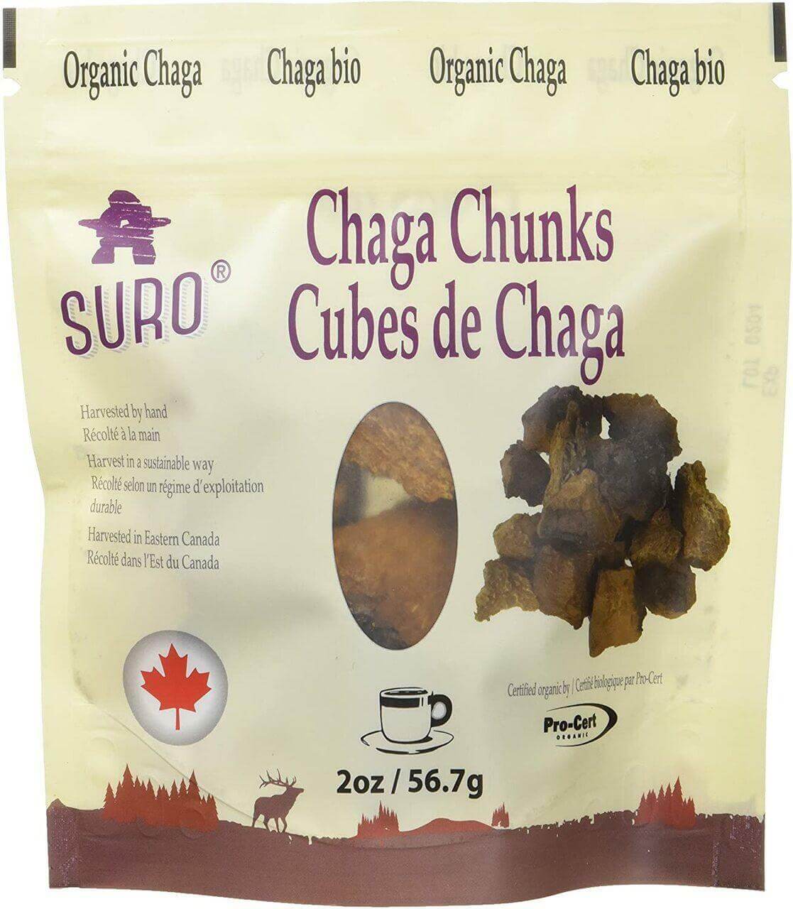 Suro Organic Canadian Chaga Chunks 56.7 Grams - Nutrition Plus