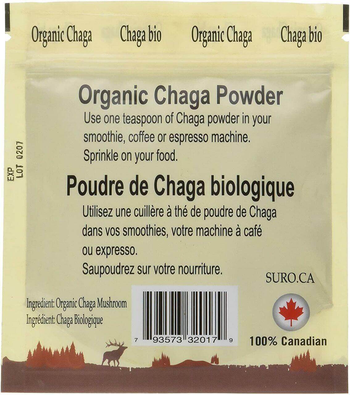 Suro Organic Chaga Powder - 56.7 Grams - Nutrition Plus