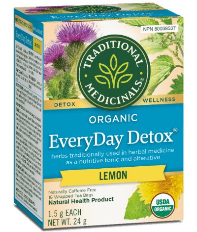 Traditional Medicinals - Organic EverDay Detox Lemon Tea, 16 Bags - Nutrition Plus