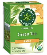 Thumbnail for Traditional Medicinals - Organic Green Tea Ginger, 16 Bags - Nutrition Plus