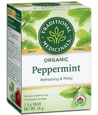 Thumbnail for Traditional Medicinals Organic Peppermint Tea, 16 Tea Bags - Nutrition Plus