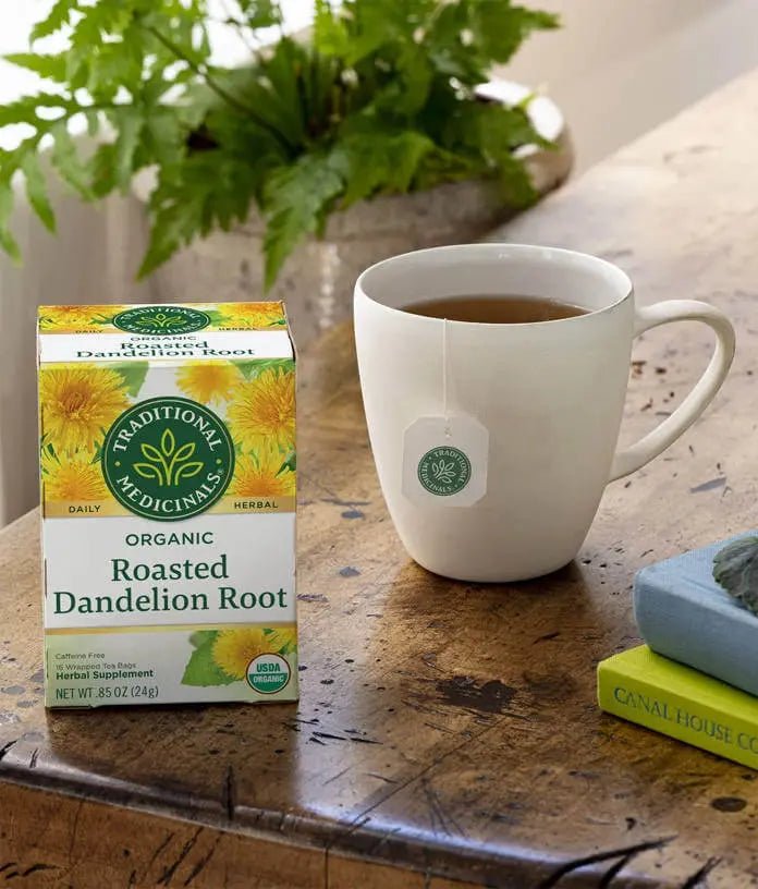 Traditional Medicinals Organic Roasted Dandelion Root 16 Tea Bags - Nutrition Plus