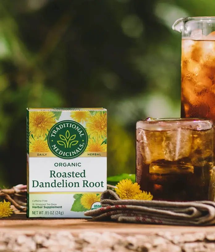 Traditional Medicinals Organic Roasted Dandelion Root 16 Tea Bags - Nutrition Plus