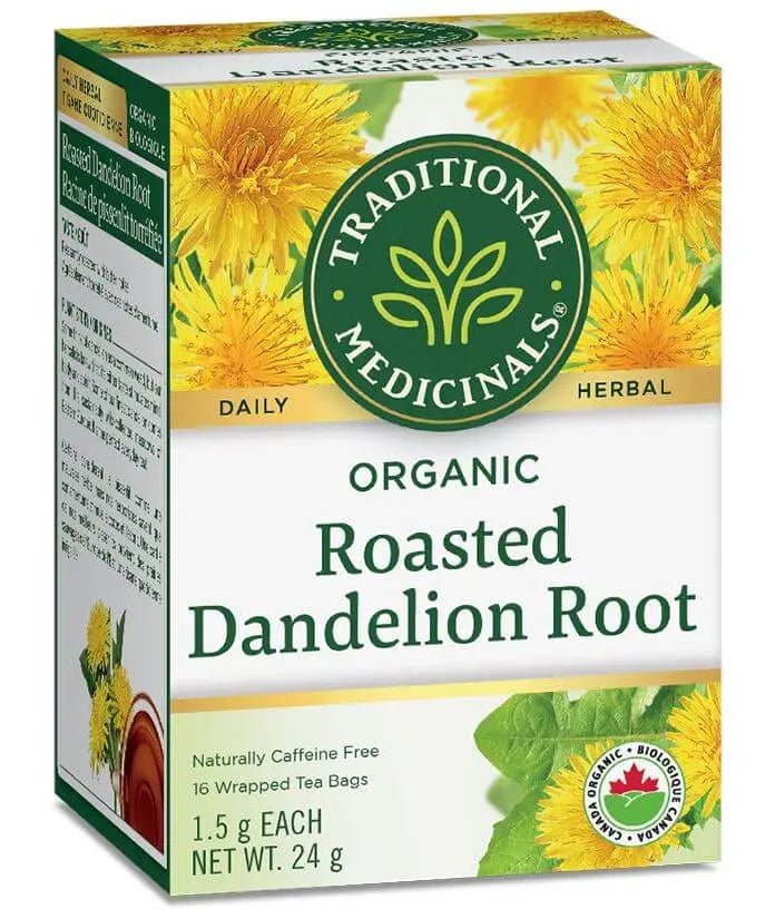 Traditional Medicinals Organic Roasted Dandelion Root 16 Tea Bags - Nutrition Plus
