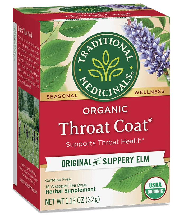 Traditional Medicinals - Organic Throat Coat® Tea, 16 Bags - Nutrition Plus