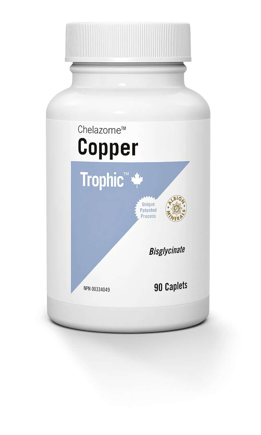 Trophic Copper Chelate 90 Caplets - Nutrition Plus