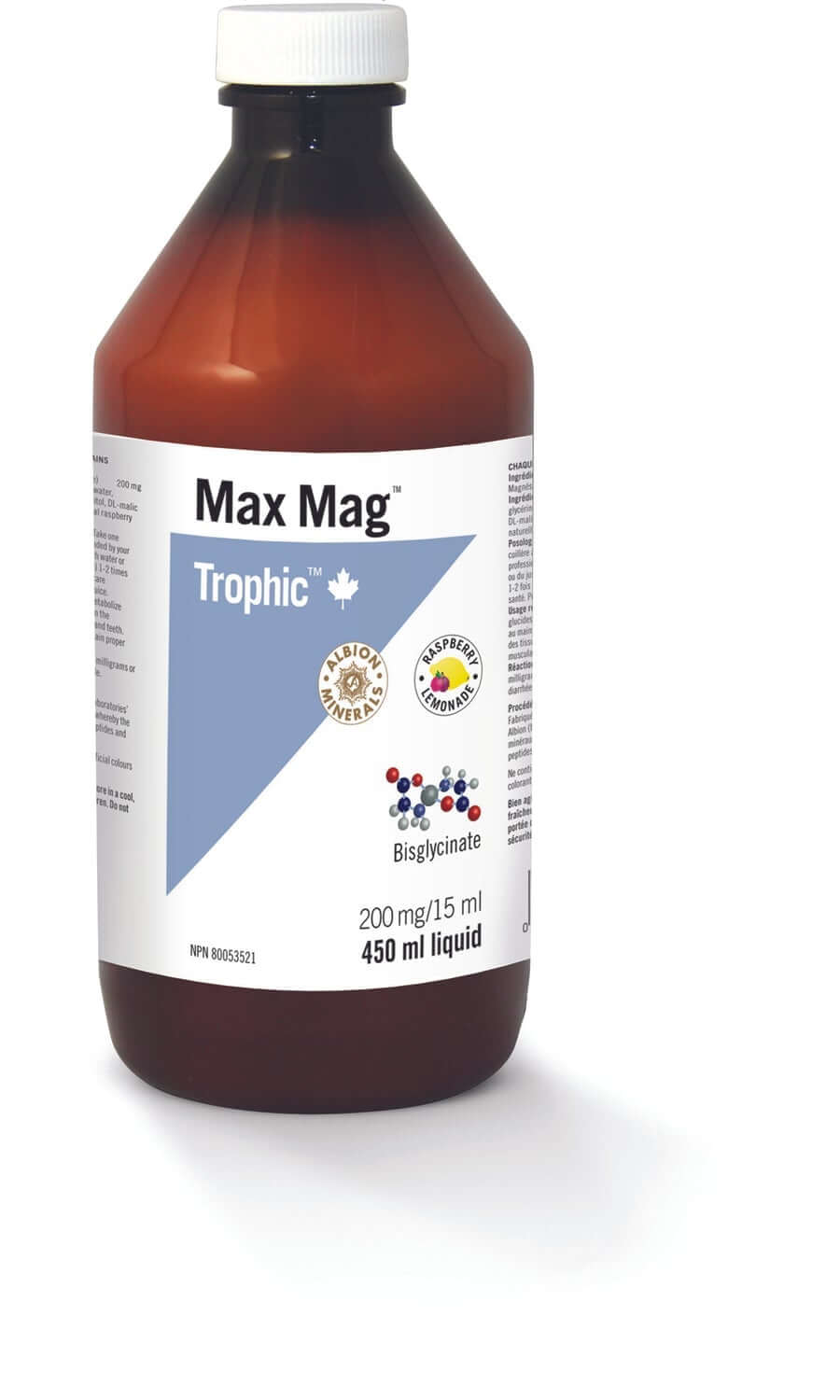 Trophic Max Magnesium 450 mL Raspberry Lemonade Flavour - Nutrition Plus