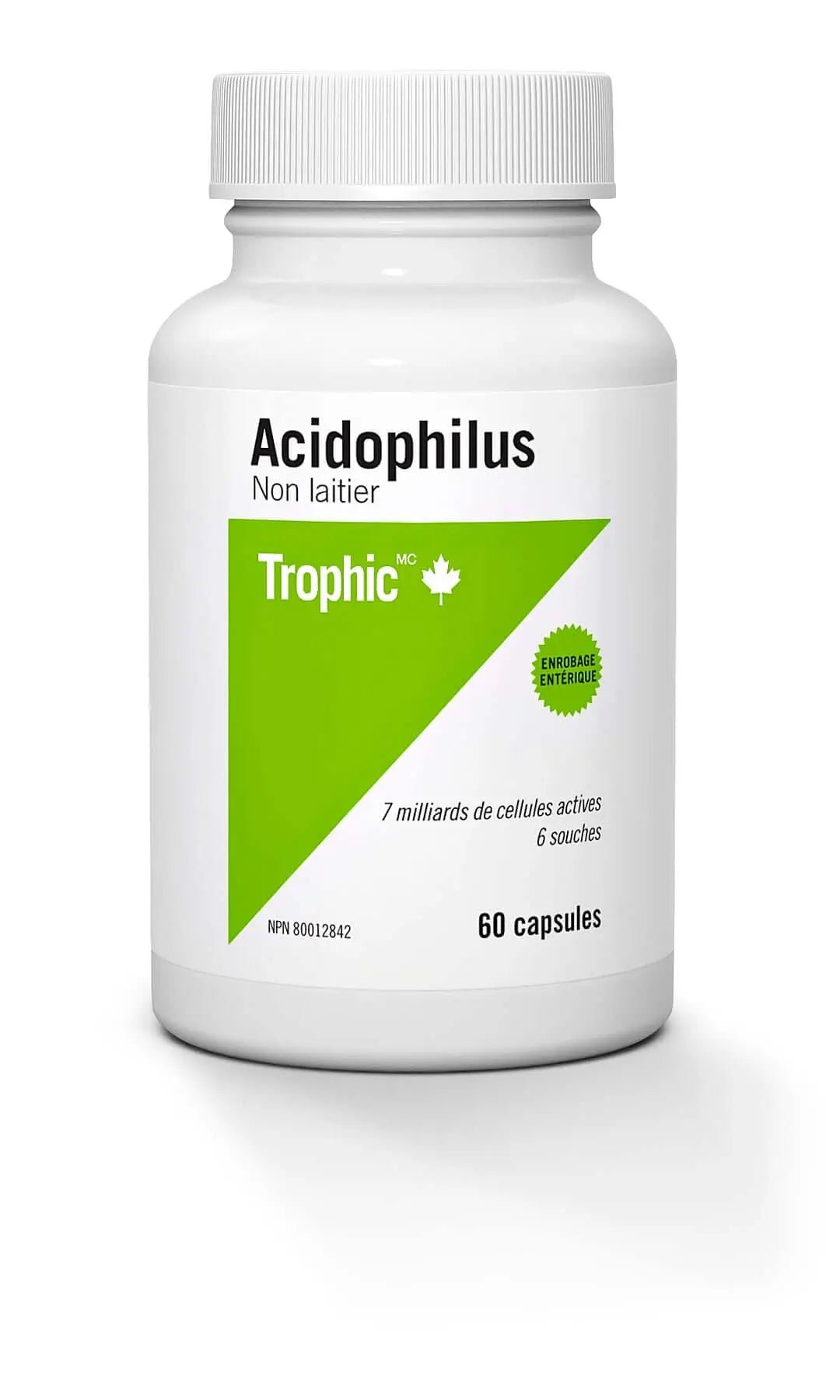Trophic Non-Dairy Acidophilus 7 Billion 60 Capsules - Nutrition Plus