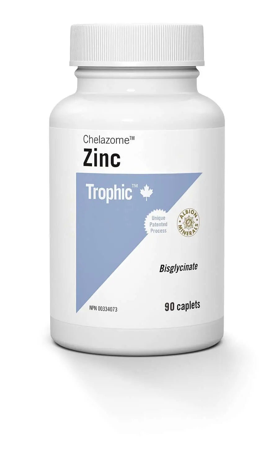 Trophic Zinc Chelazome 15 mg 90 Caplets - Nutrition Plus