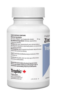 Thumbnail for Trophic Zinc Chelazome 30 mg Veg Capsules - Nutrition Plus