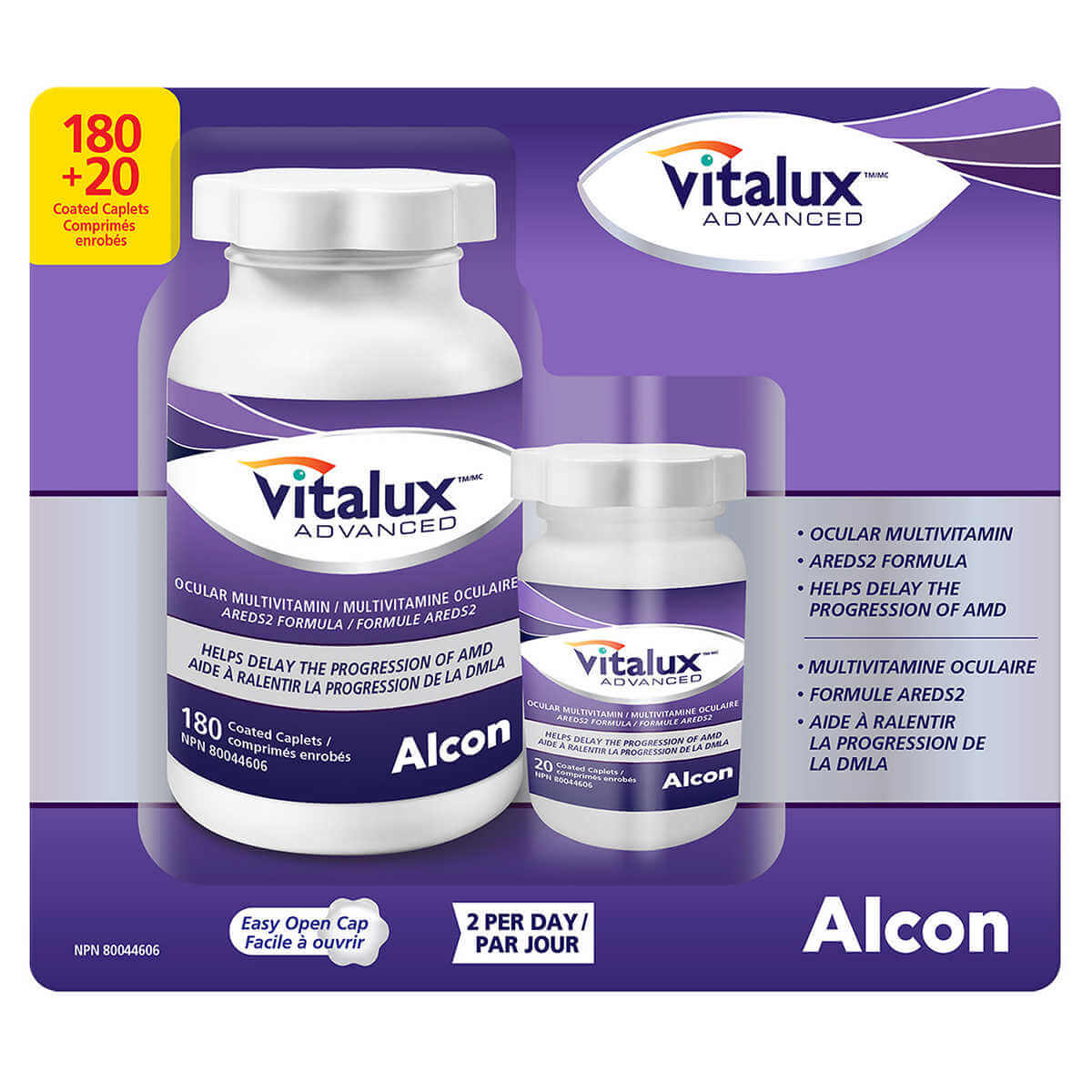 Vitalux Advanced Ocular Multivitamin - 180 + 20 Coated Caplets - Nutrition Plus