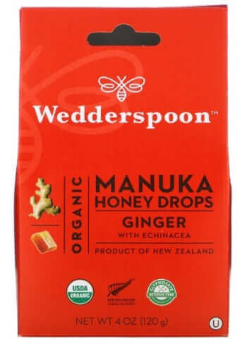 Wedderspoon Organic Manuka Honey Drops 120 Grams - Nutrition Plus