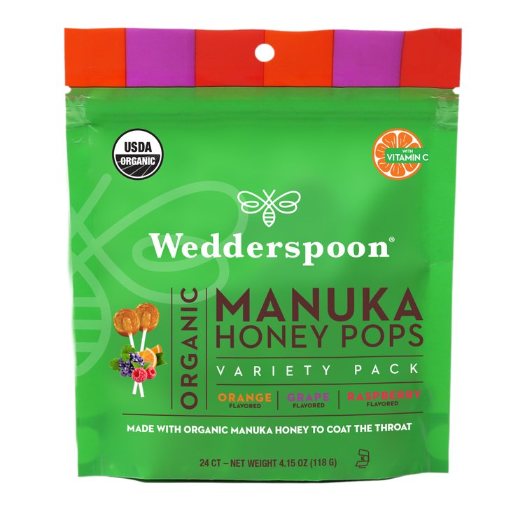Wedderspoon Organic Manuka Honey Pops - Variety Bag - Nutrition Plus