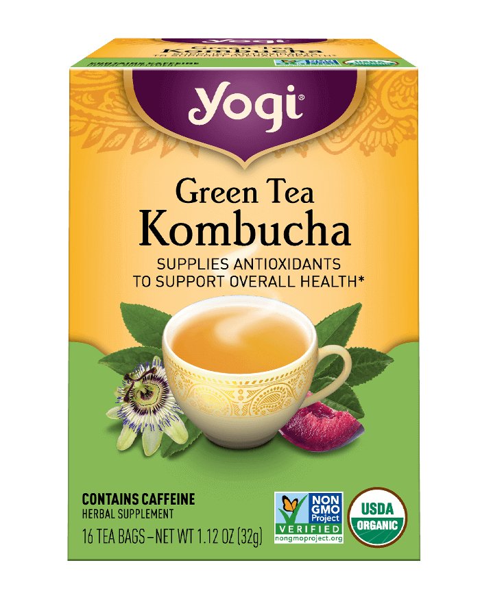 Yogi Green Tea Kombucha Tea 16 Tea Bags - Nutrition Plus