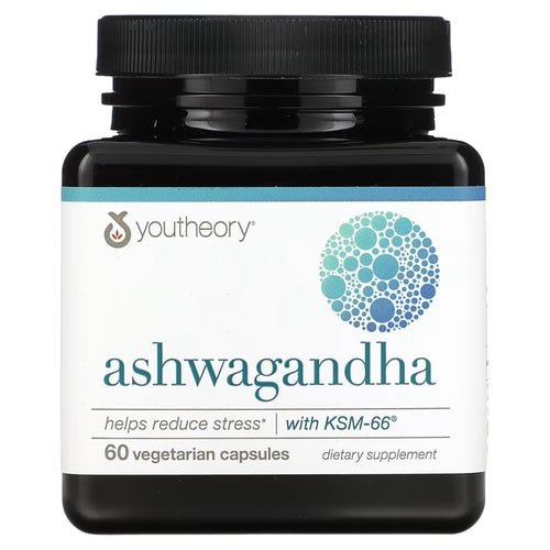 Youtheory Ashwagandha 60 Veg Capsules - Nutrition Plus