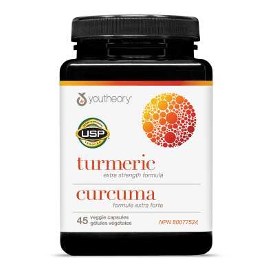 Youtheory Turmeric Extra Strength Formula, 500 mg 45 Veg Capsules - Nutrition Plus